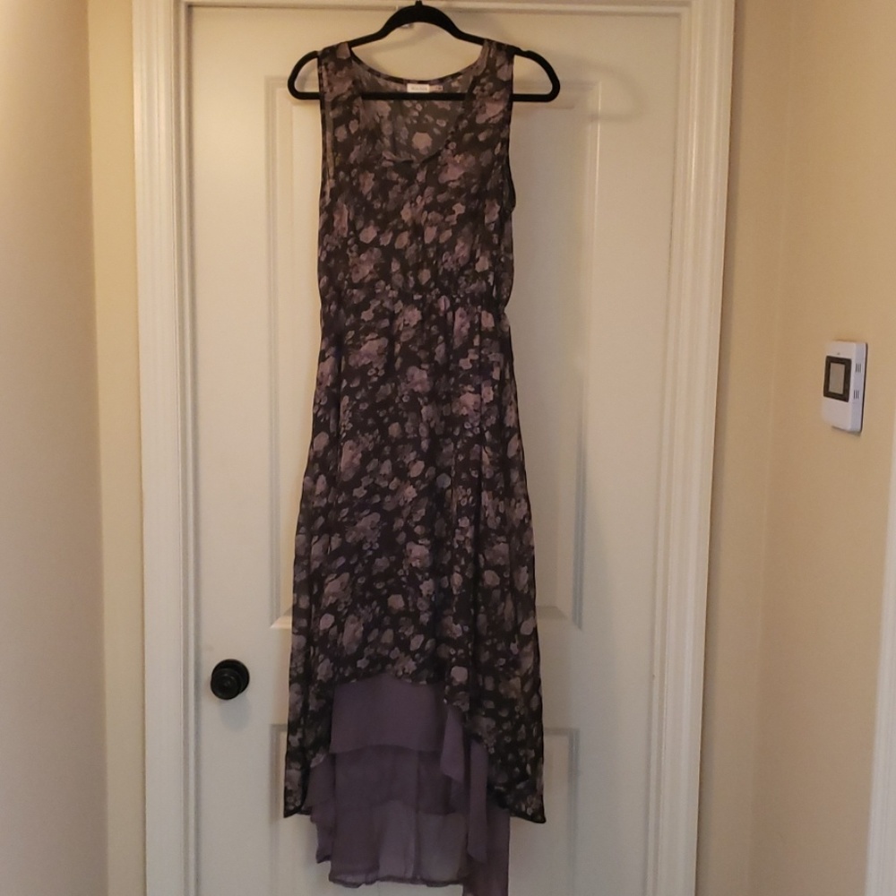 Floral high low dress M